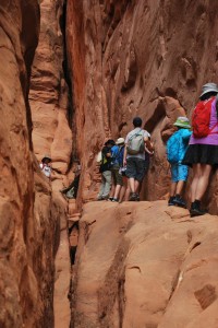 Upper Elementary and Adolescents hiking at Arches National Park